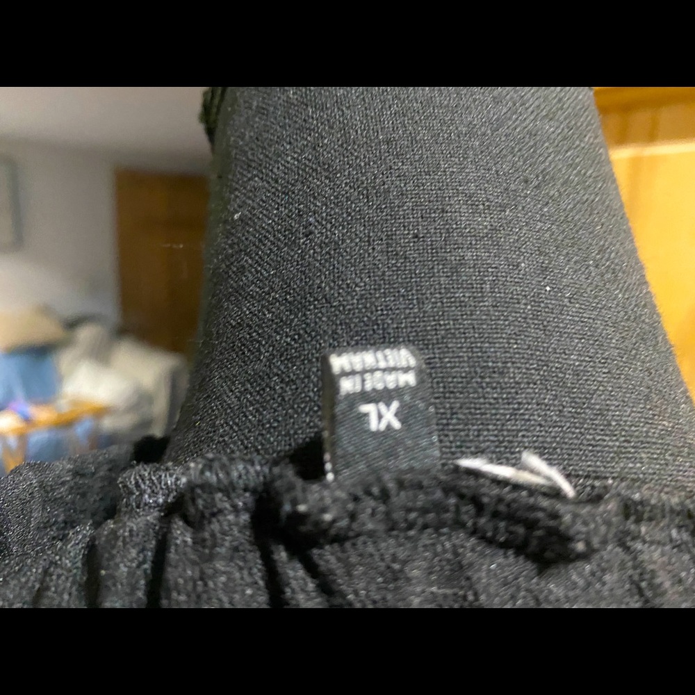 Black shirt sheer sleeves